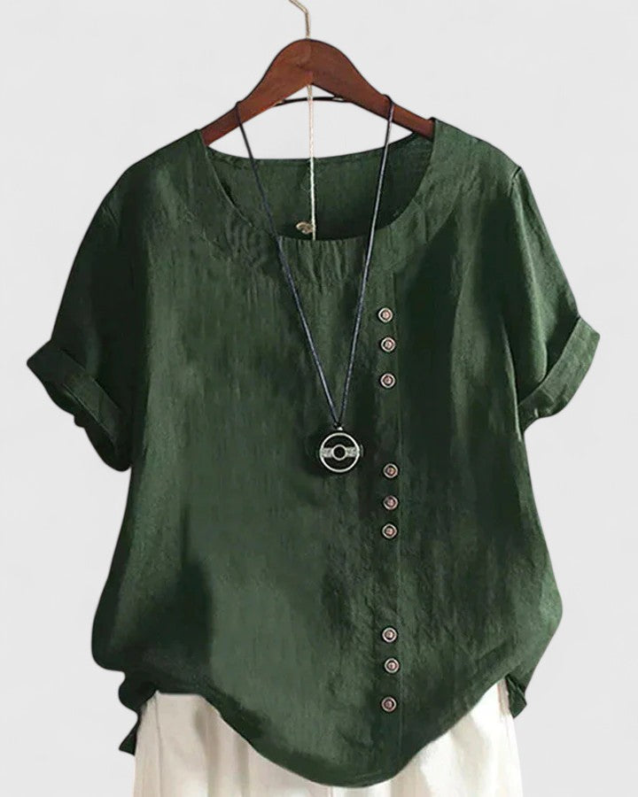 Talia | Comfortable Short Sleeve Blouse