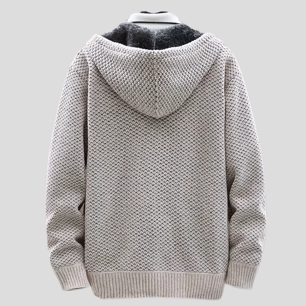 Talia | Textured Knit Fleece Hoodie