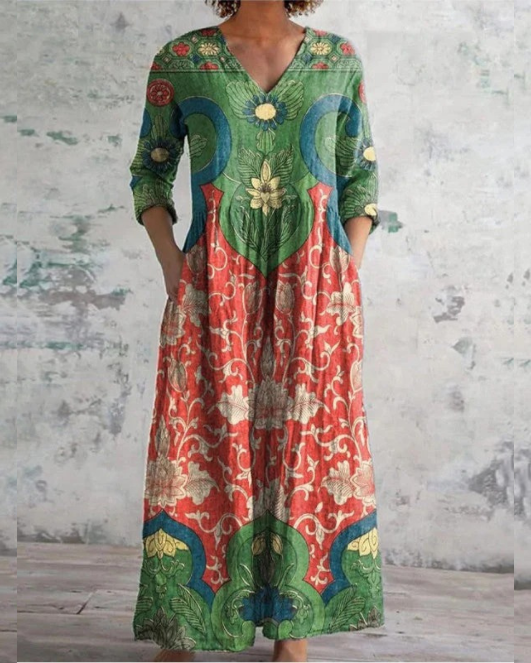 Talia | Timeless Vintage Floral Maxi Dress