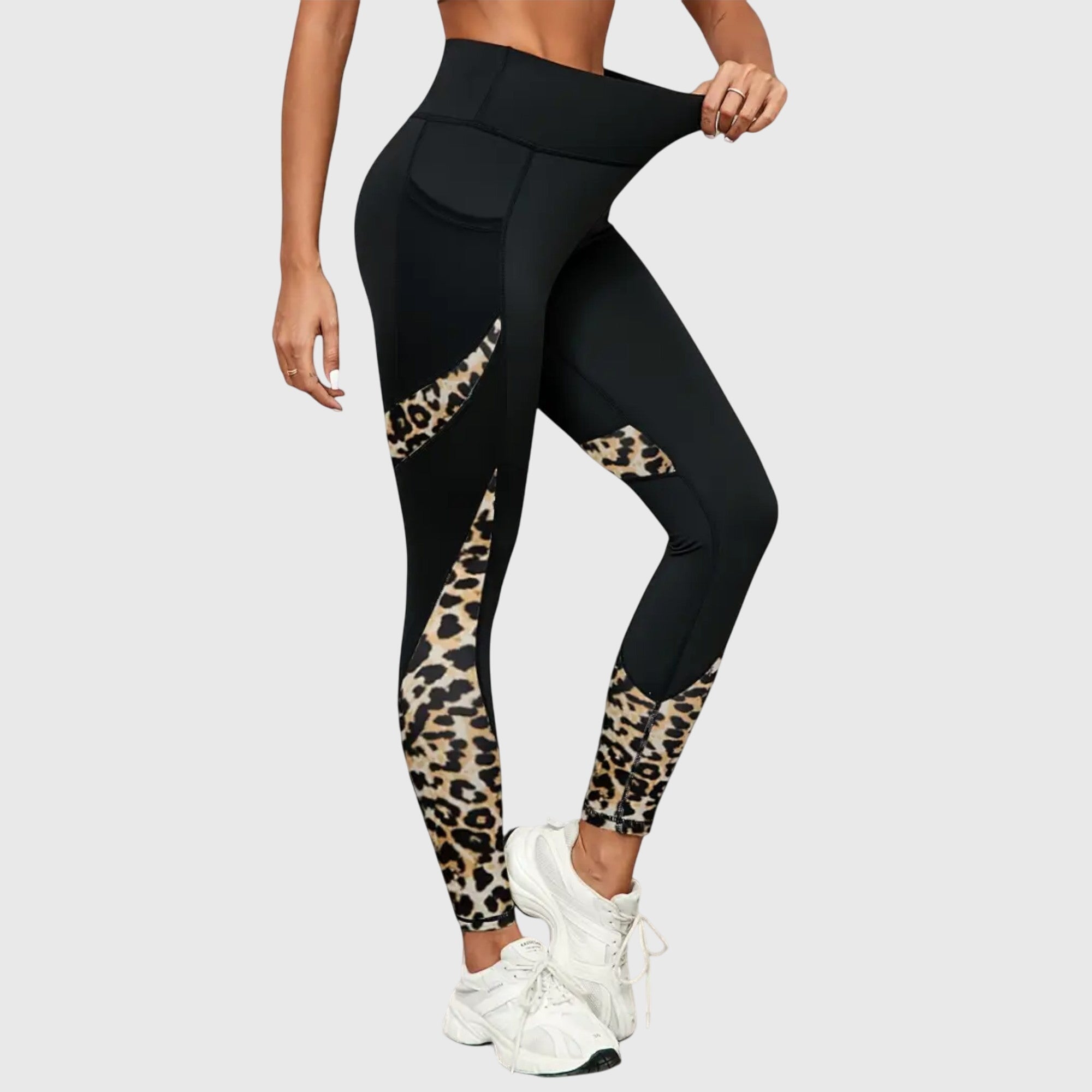 Talia | High-Waisted Leopard Print Training Pants