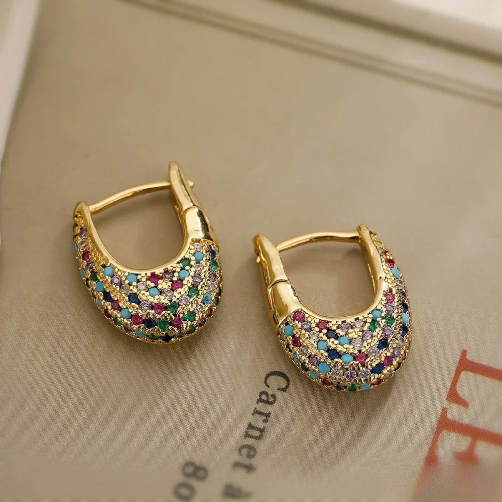 Talia | Colorful Inlay Design Earrings
