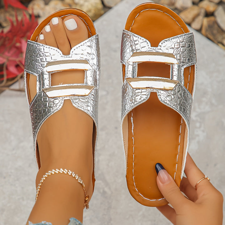 Talia | Capri Buckle Slide Sandals