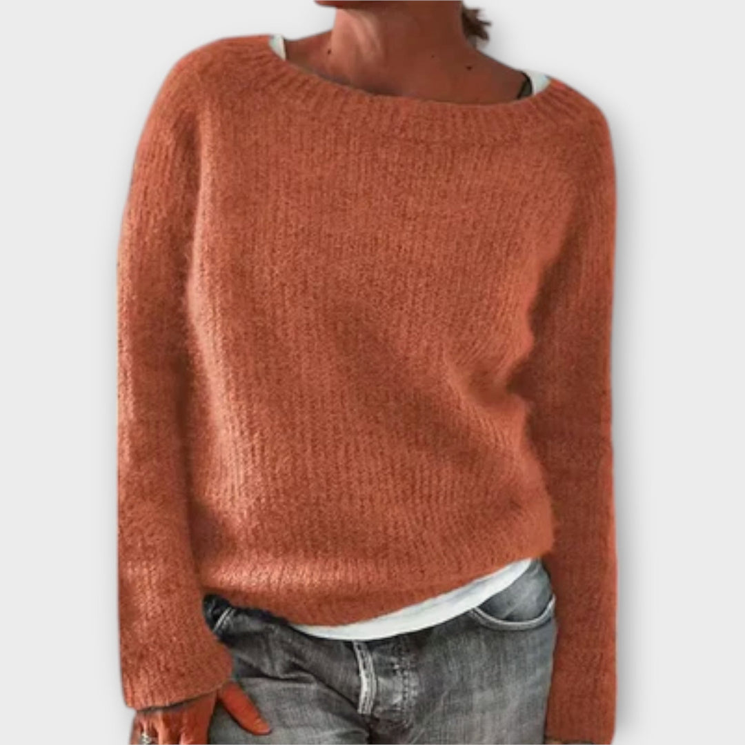 Talia | Solid Color Knit Sweater