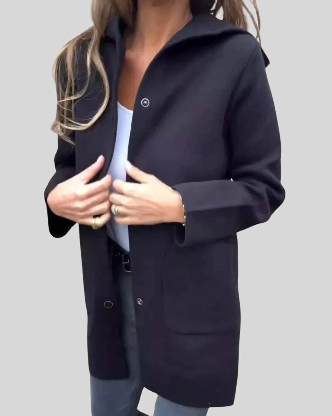 Talia | Hooded Woolen Coat for Everyday Warmth