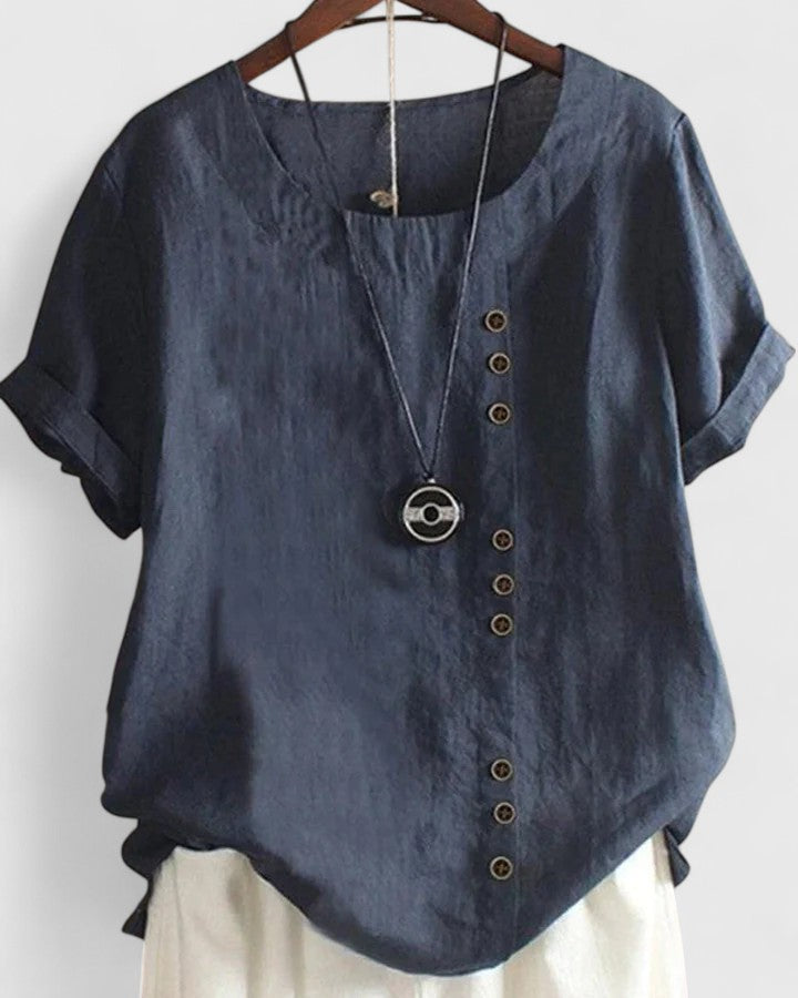 Talia | Comfortable Short Sleeve Blouse