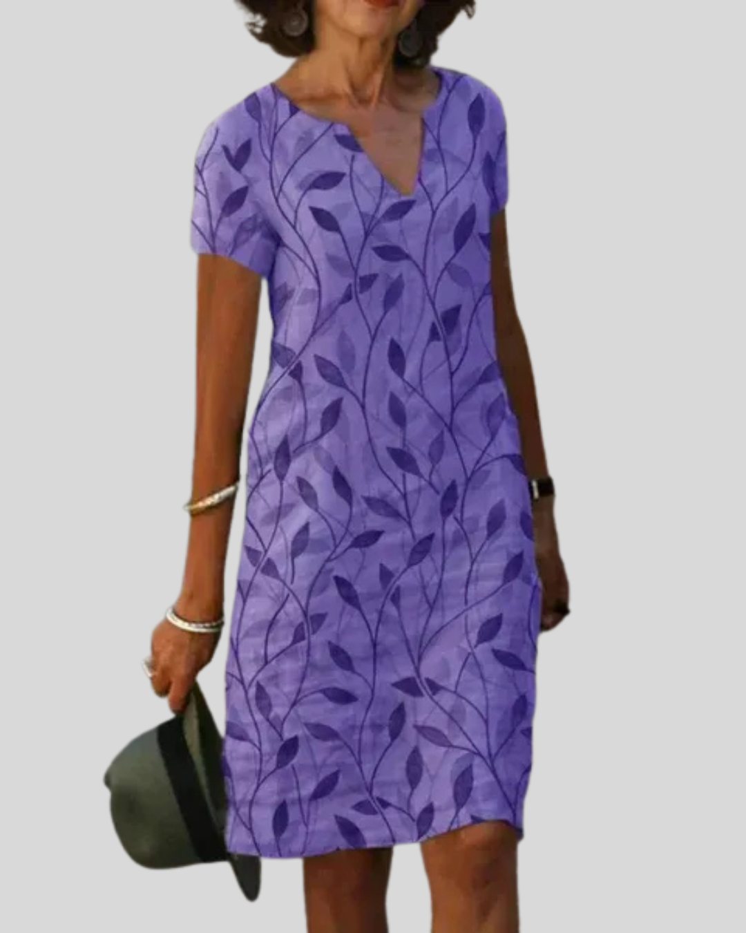 Talia | Leaf-Print Summer Mini Dress
