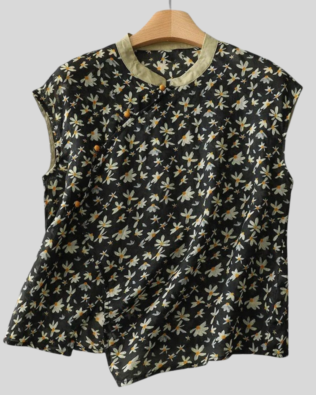 Talia | Elegant Sleeveless Linen Blouse