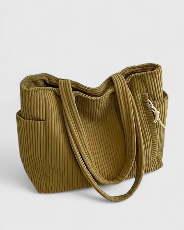 Talia | Luxurious Ribbed Tote Bag with Cord Detail