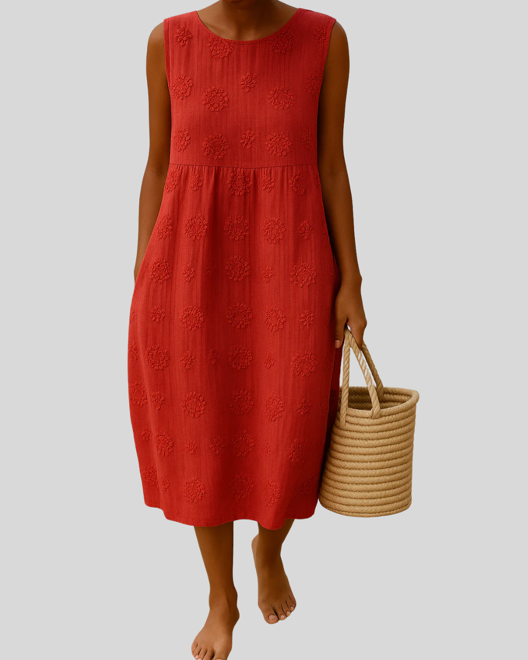 Talia | Summer Dress With Floral Embroidery