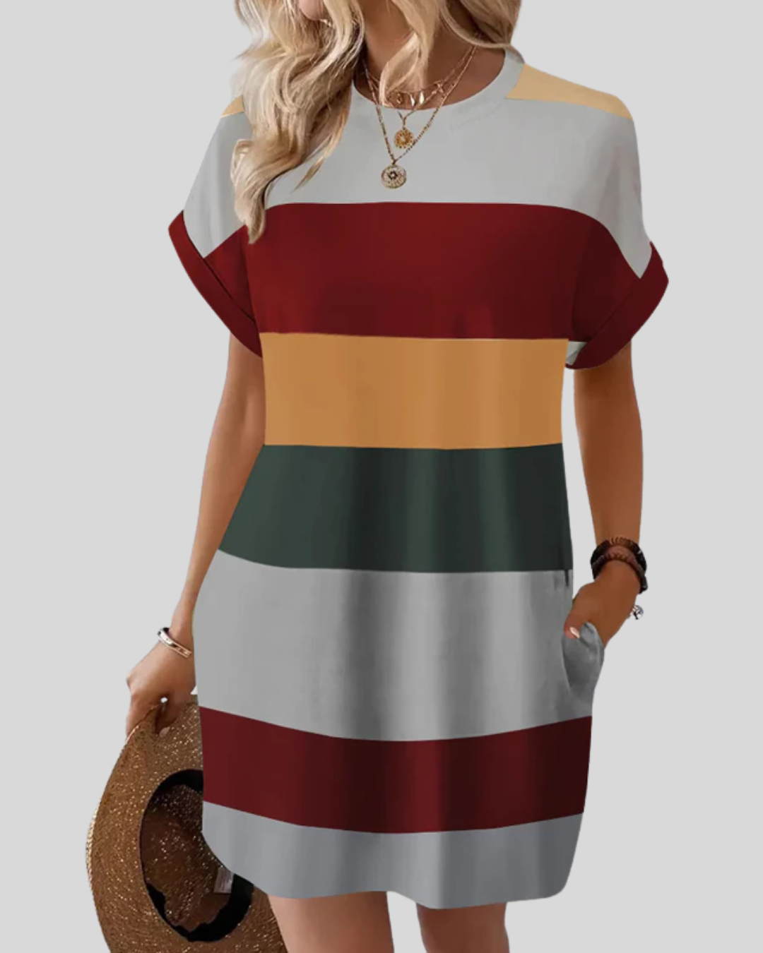 Talia | Color Block Casual Mini Dress