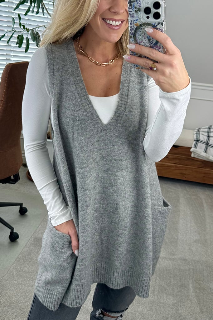 Talia | Cozy Pocket Sweater Vest