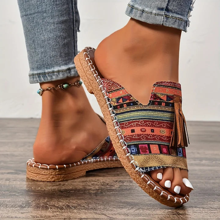 Talia | Vintage Tassel Boho Sandals
