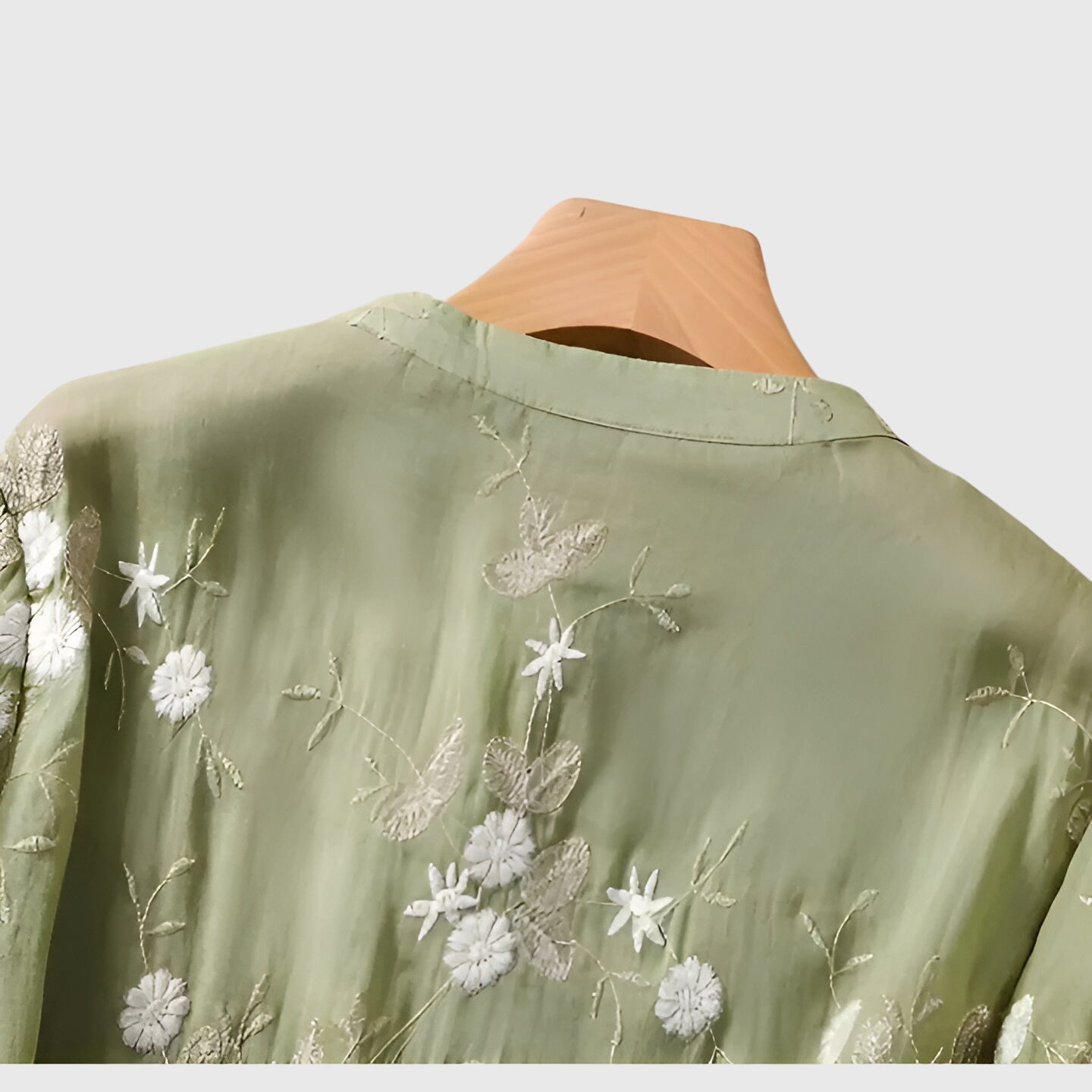 Talia | Elegant Top with Embroidered Flowers