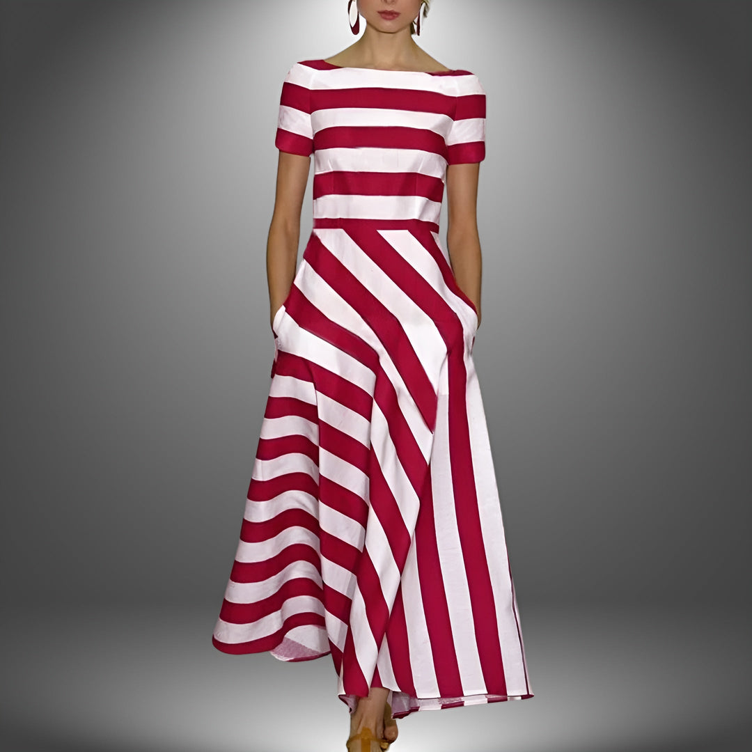 Talia | Striped Long Dress