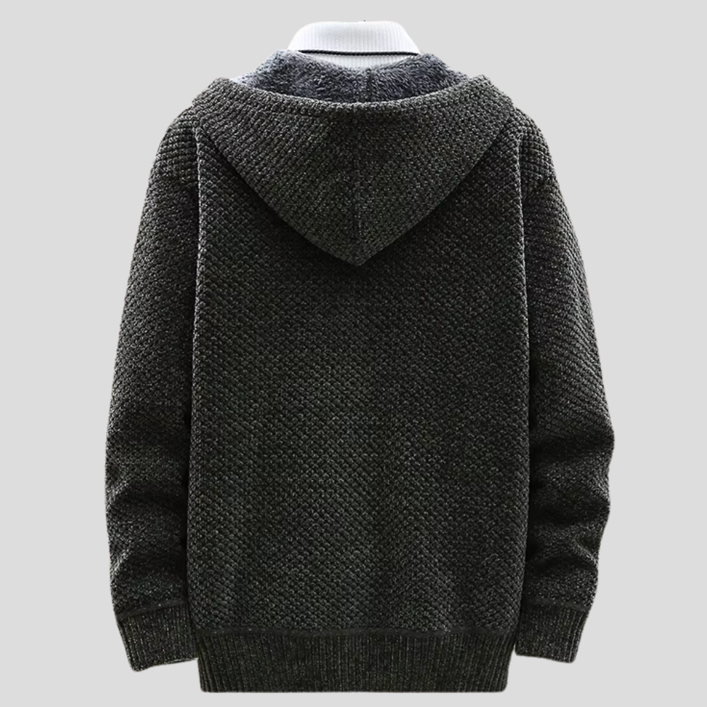 Talia | Textured Knit Fleece Hoodie