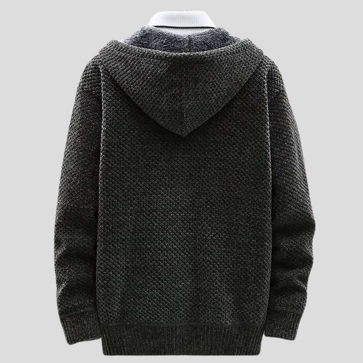 Talia | Textured Knit Fleece Hoodie