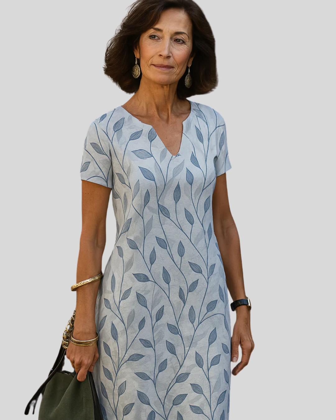 Talia | Leaf-Print Summer Mini Dress