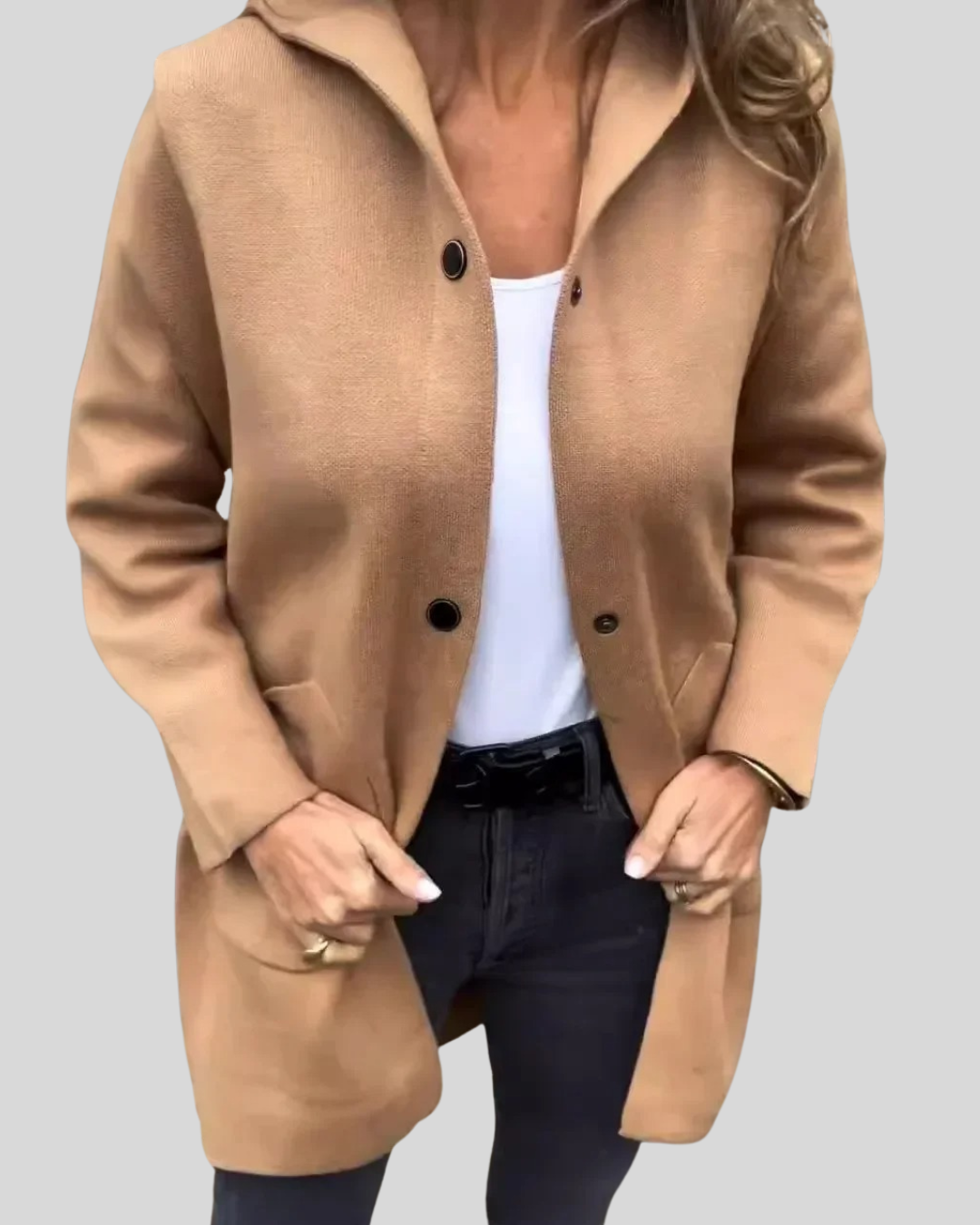 Talia | Hooded Woolen Coat for Everyday Warmth