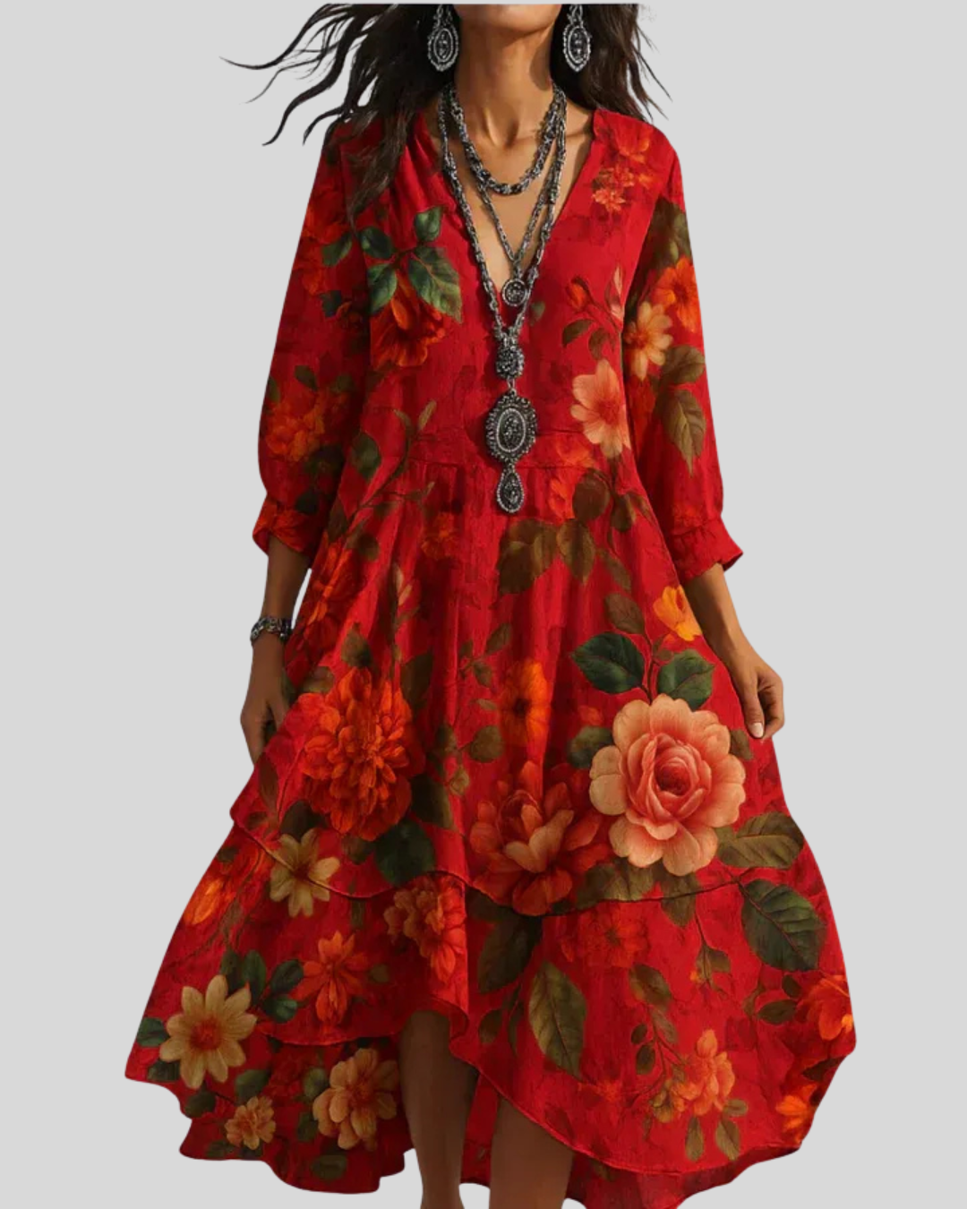 Talia | Breezy Boho Floral Maxi Dress