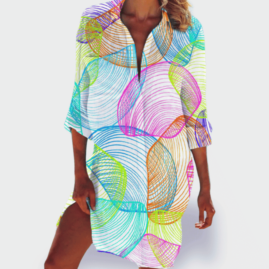 Talia | Vibrant Summer Print Shirt