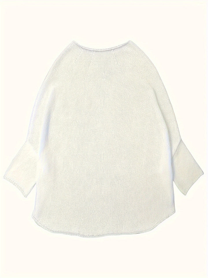 Talia | Elegant Batwing Knit Pullover