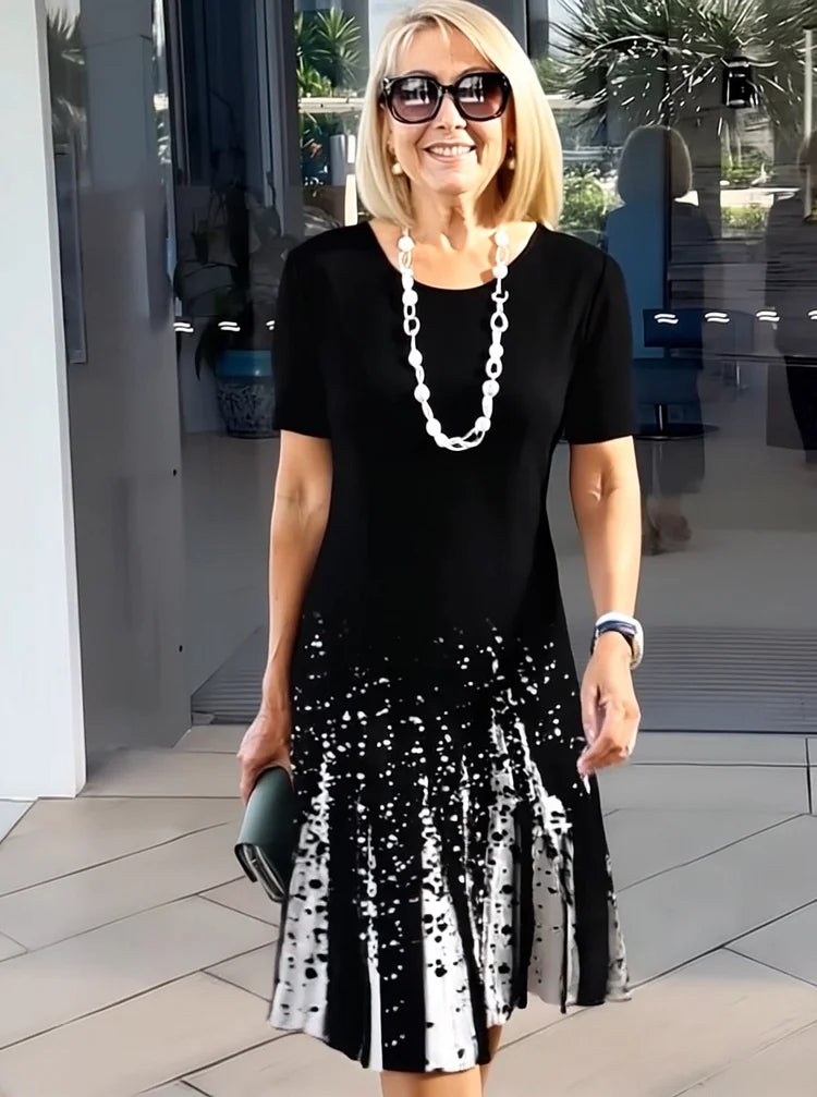 Talia | Comfortable Loose Printed Medium Dress