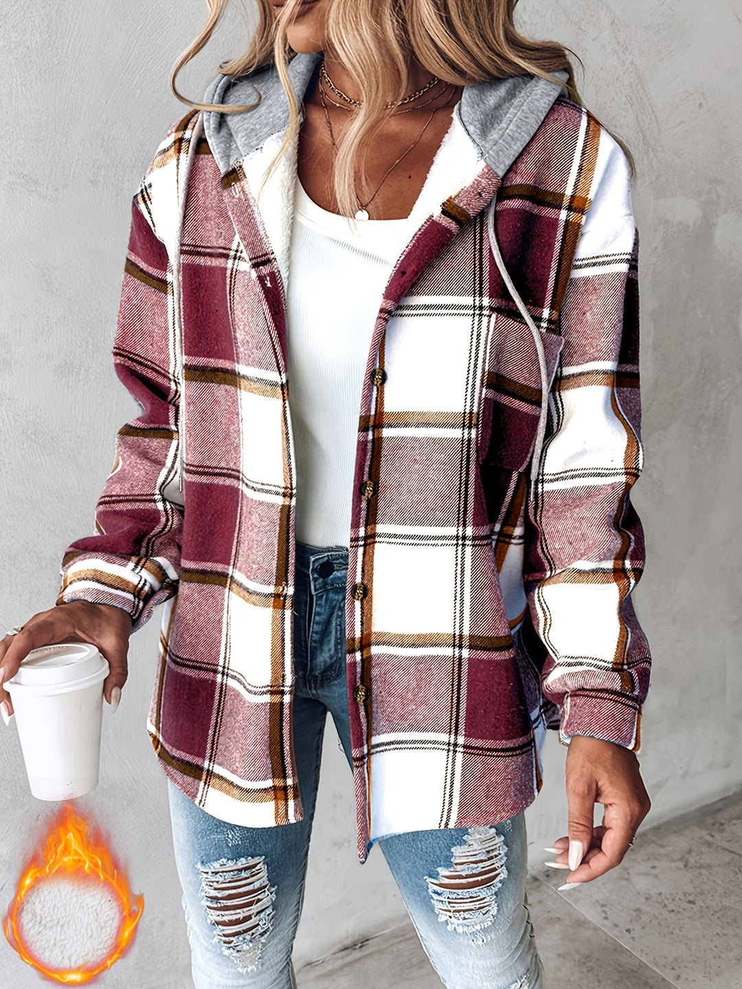 Talia | Cozy Plaid Hoodie