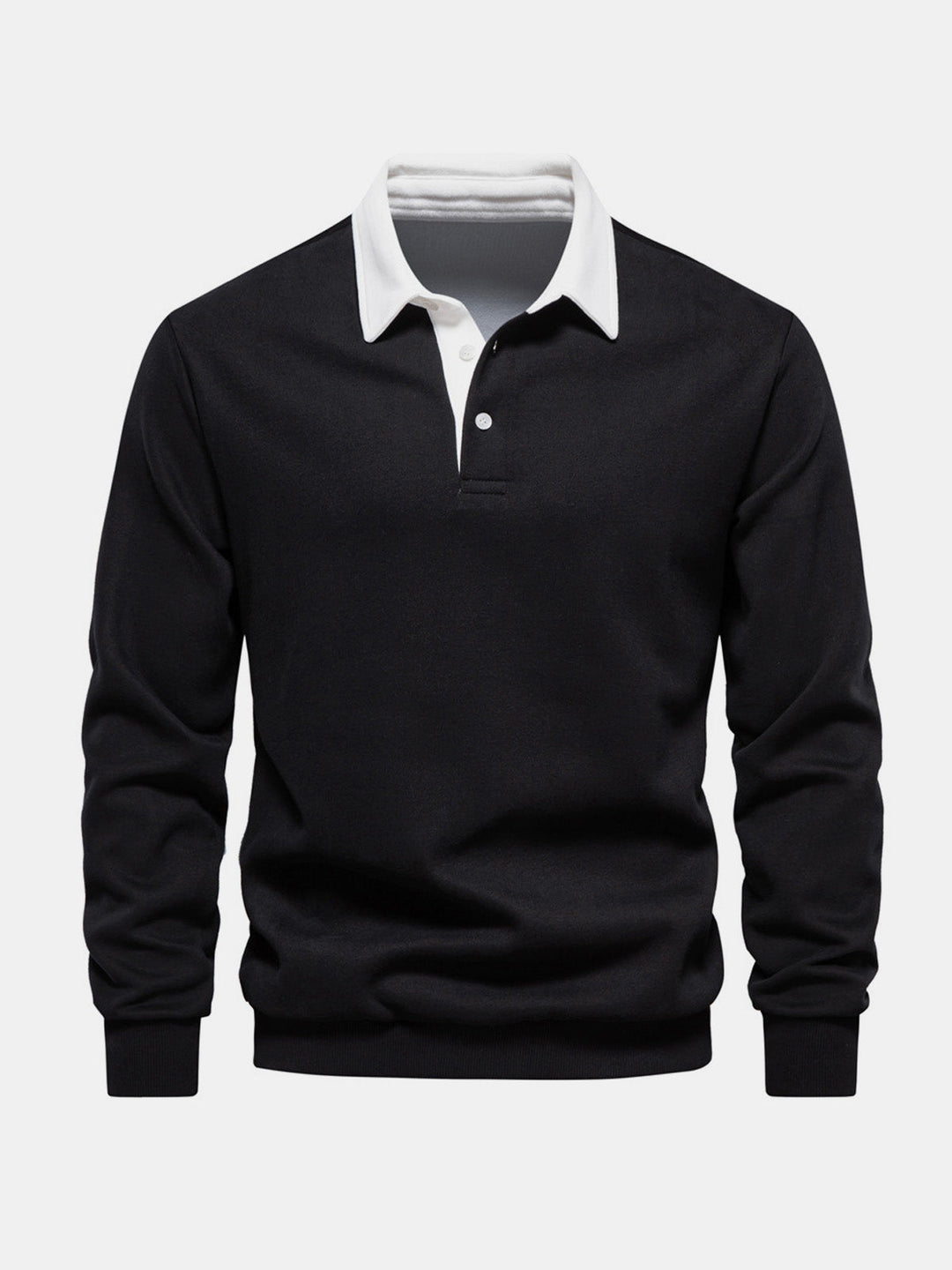 Talia | Men's Polo Collar Long Sleeve Sweatshirt