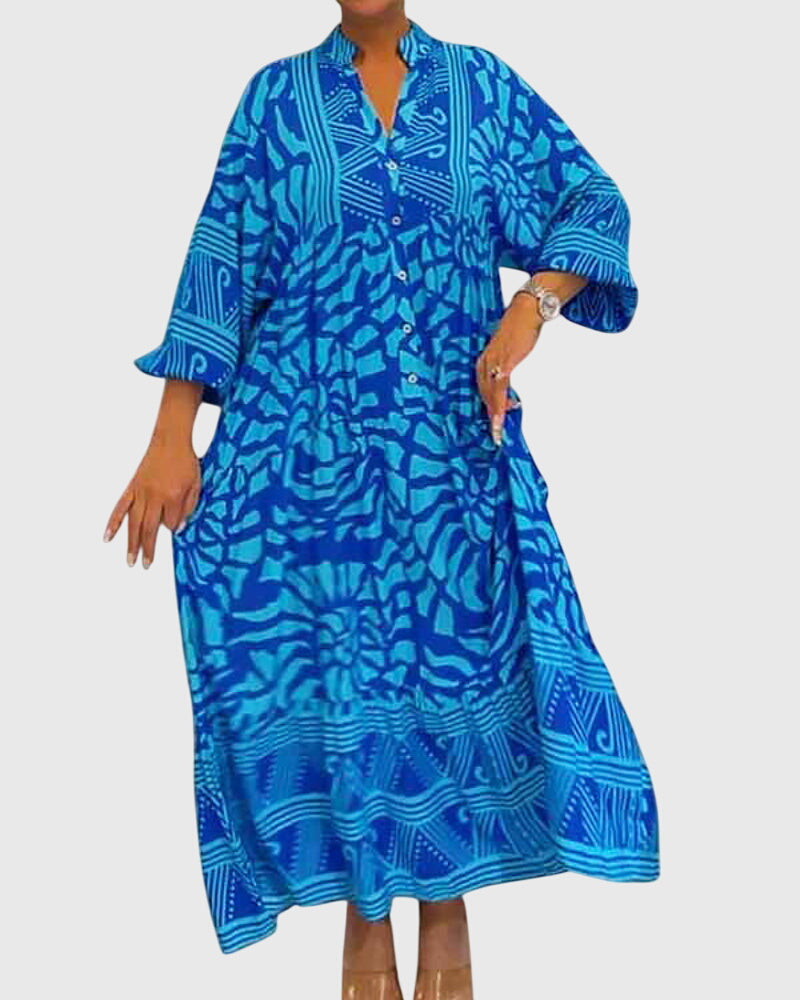 Talia | Maxi Dress With Elegant Print