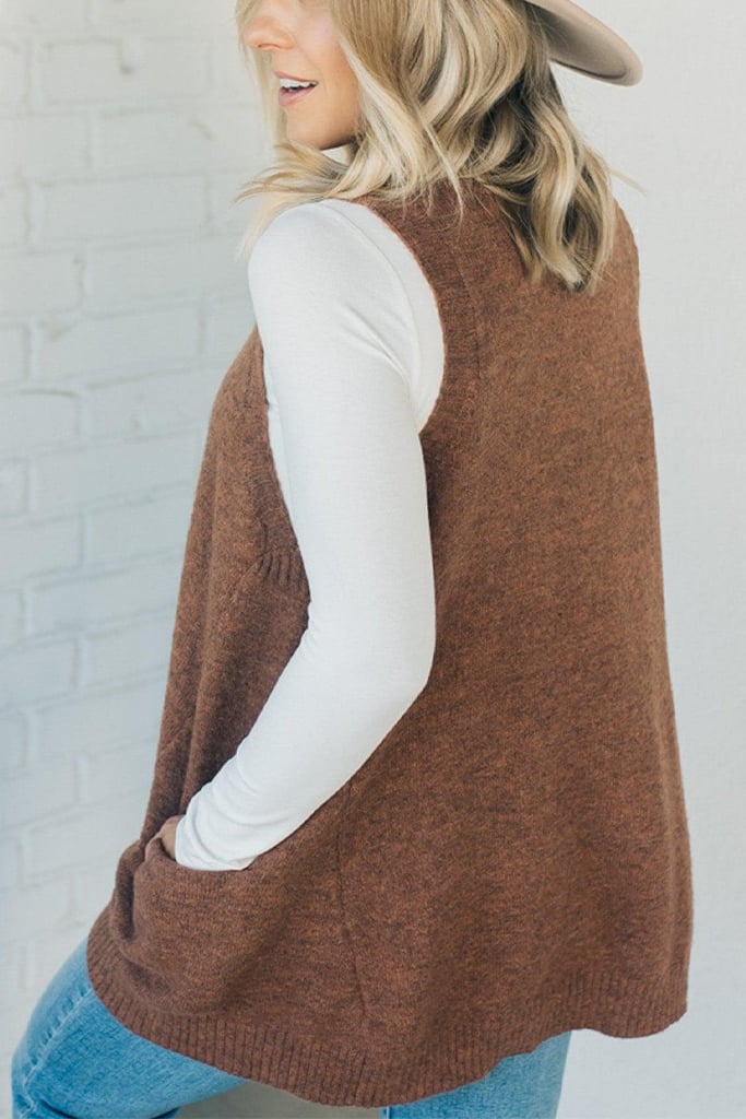 Talia | Cozy Pocket Sweater Vest