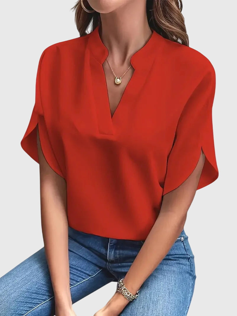 Talia | Soft and Elegant V-Neck Shirt
