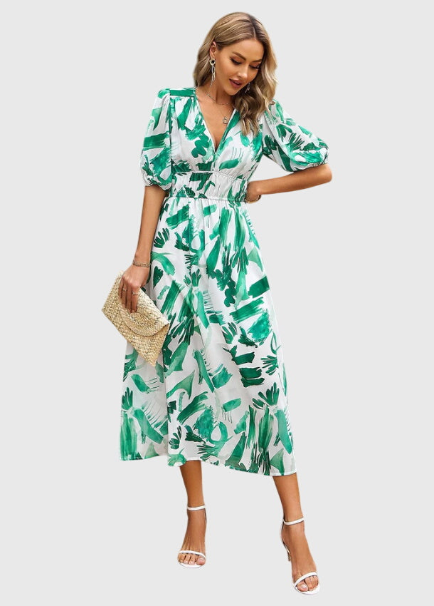 Talia | Flattering Floral Midi Dress