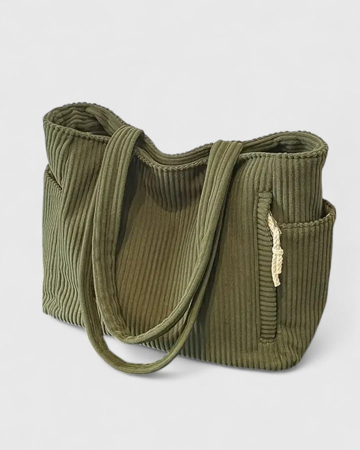 Talia | Luxurious Ribbed Tote Bag with Cord Detail
