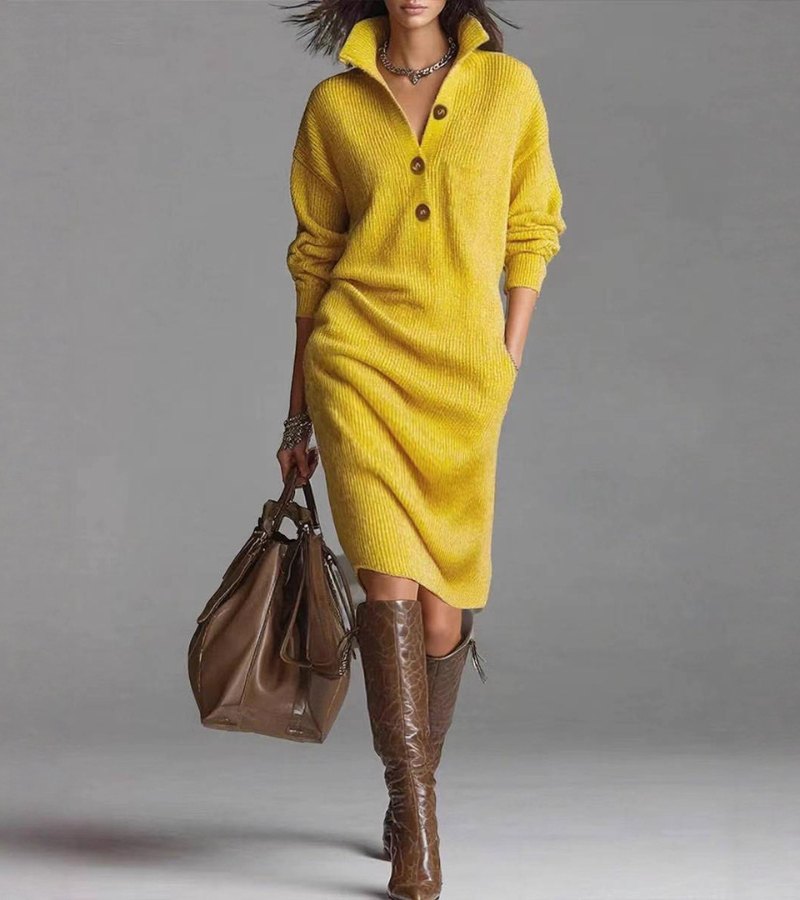 Talia | Warm Knit Dress, Elegant and Comfortable