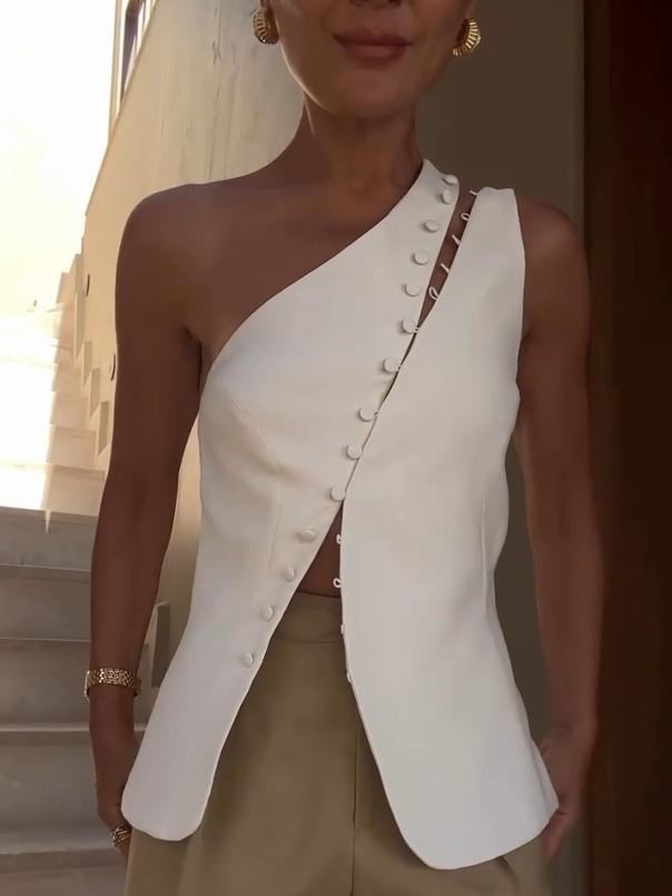 Talia | Stylish One-Shoulder Top with Modern Flair