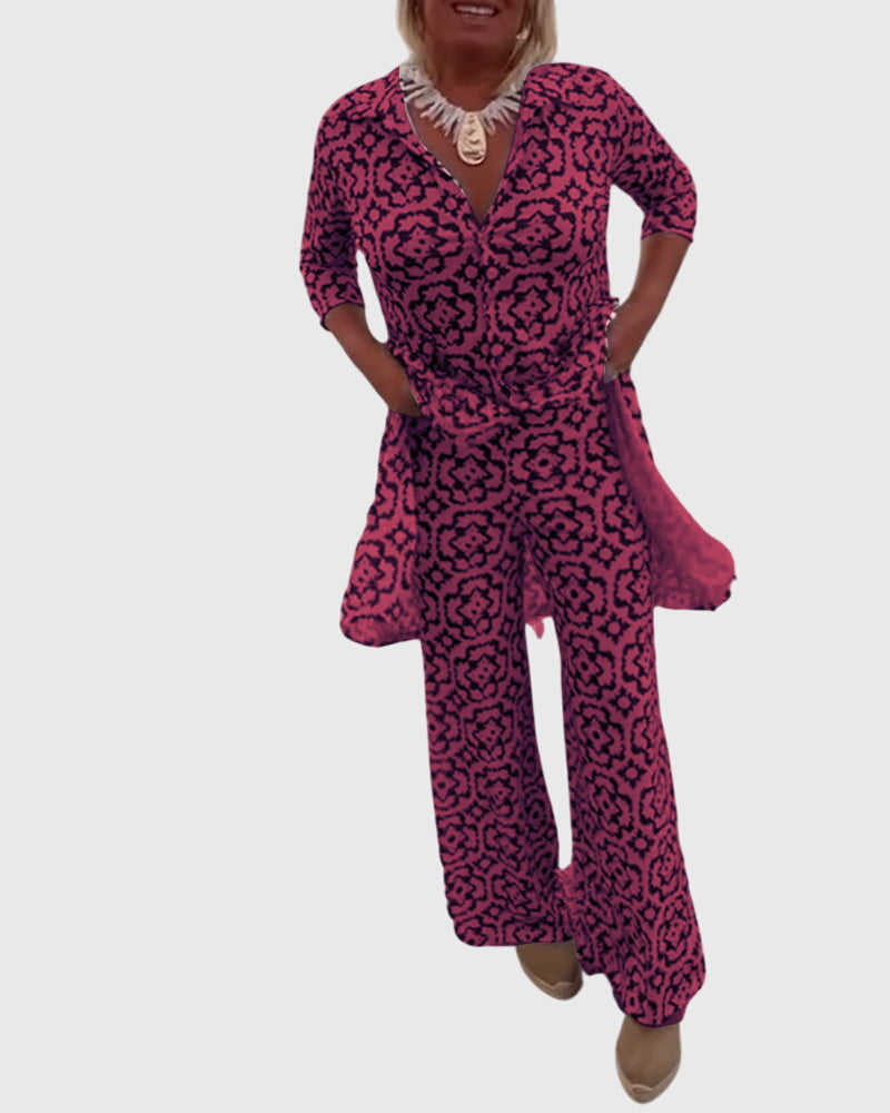 Talia | Elegant Vintage Two-Piece Set
