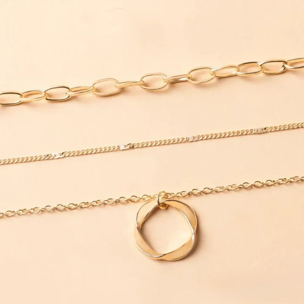 Talia | Retro Gold Layered Necklace