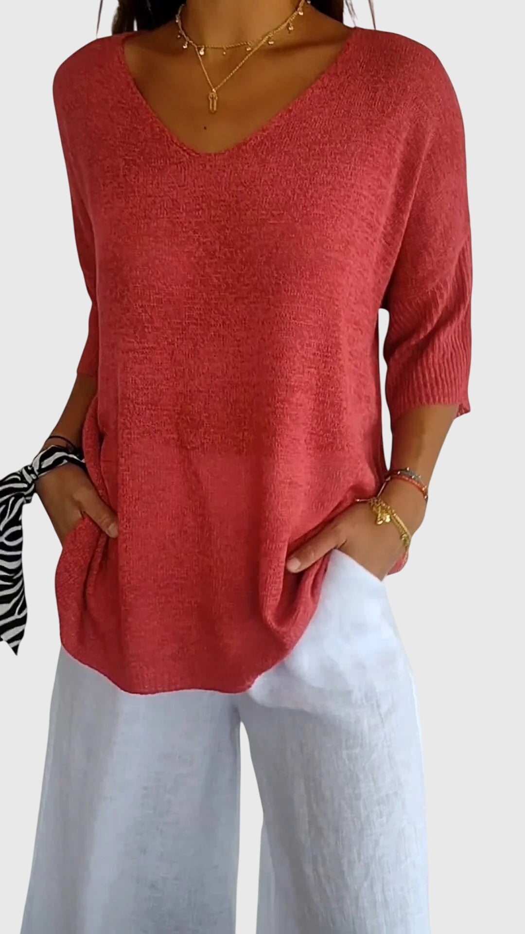 Talia | Elegant V-Neck Top