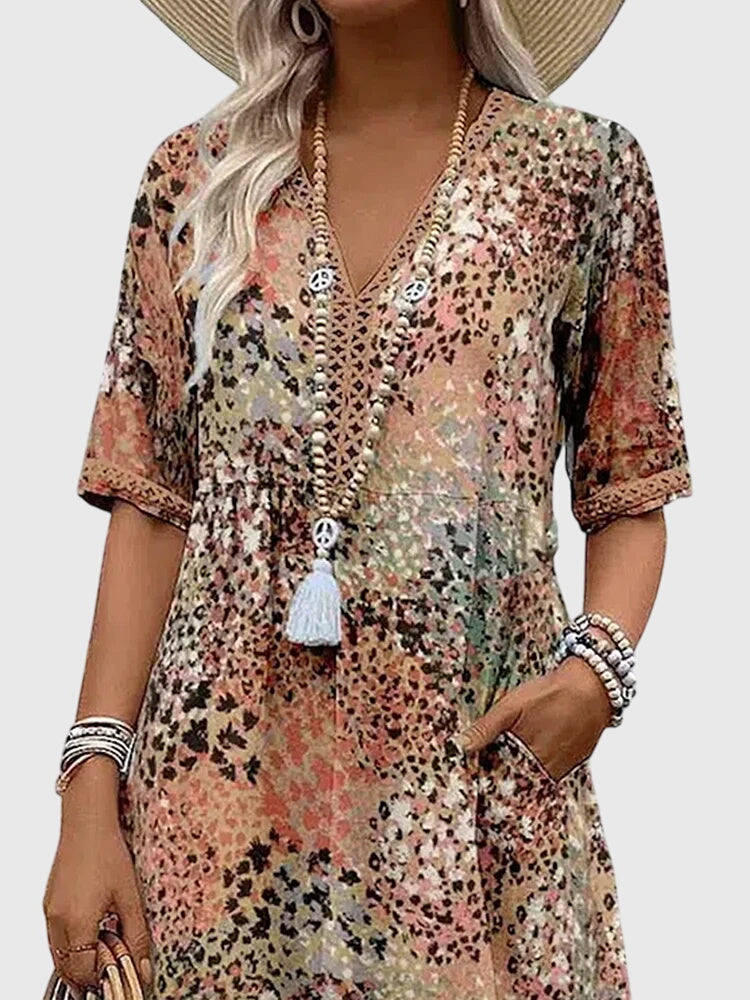 Talia | Elegant Floral Midi Dress