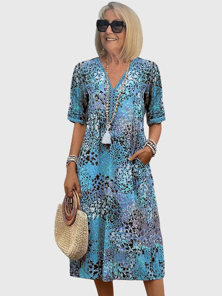 Talia | Elegant Floral Midi Dress