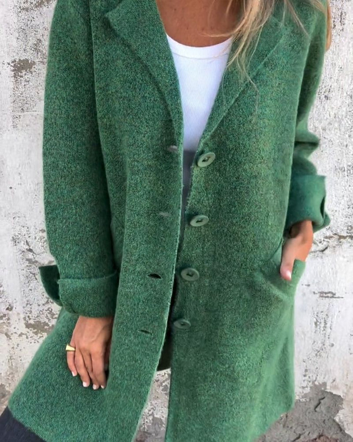 Talia | Casual Long Coat with Lapels