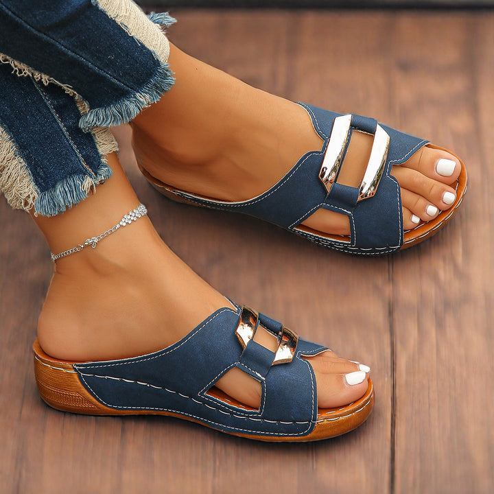 Talia | Capri Buckle Slide Sandals
