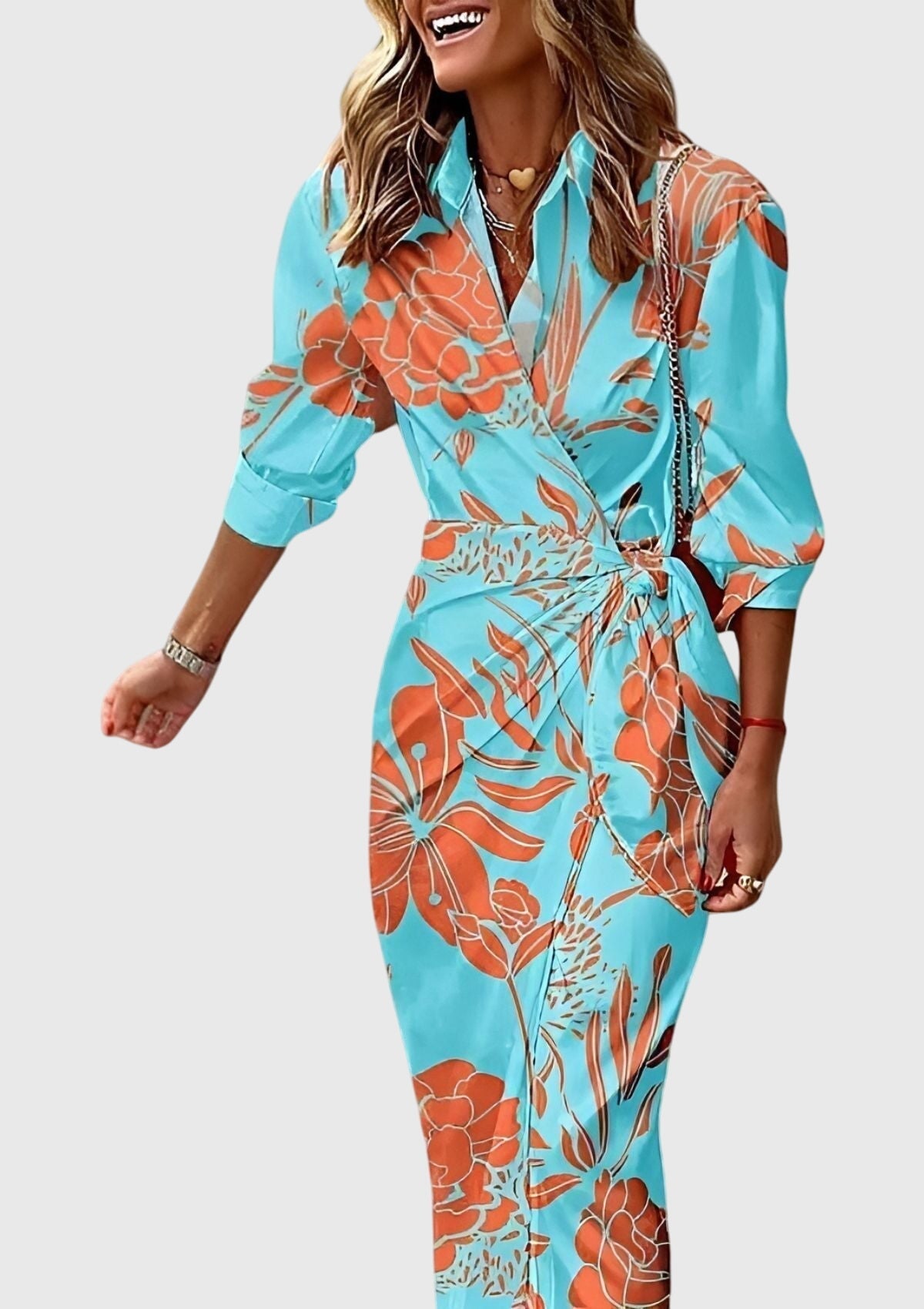 Talia | Elegant Wrap Dress with Print