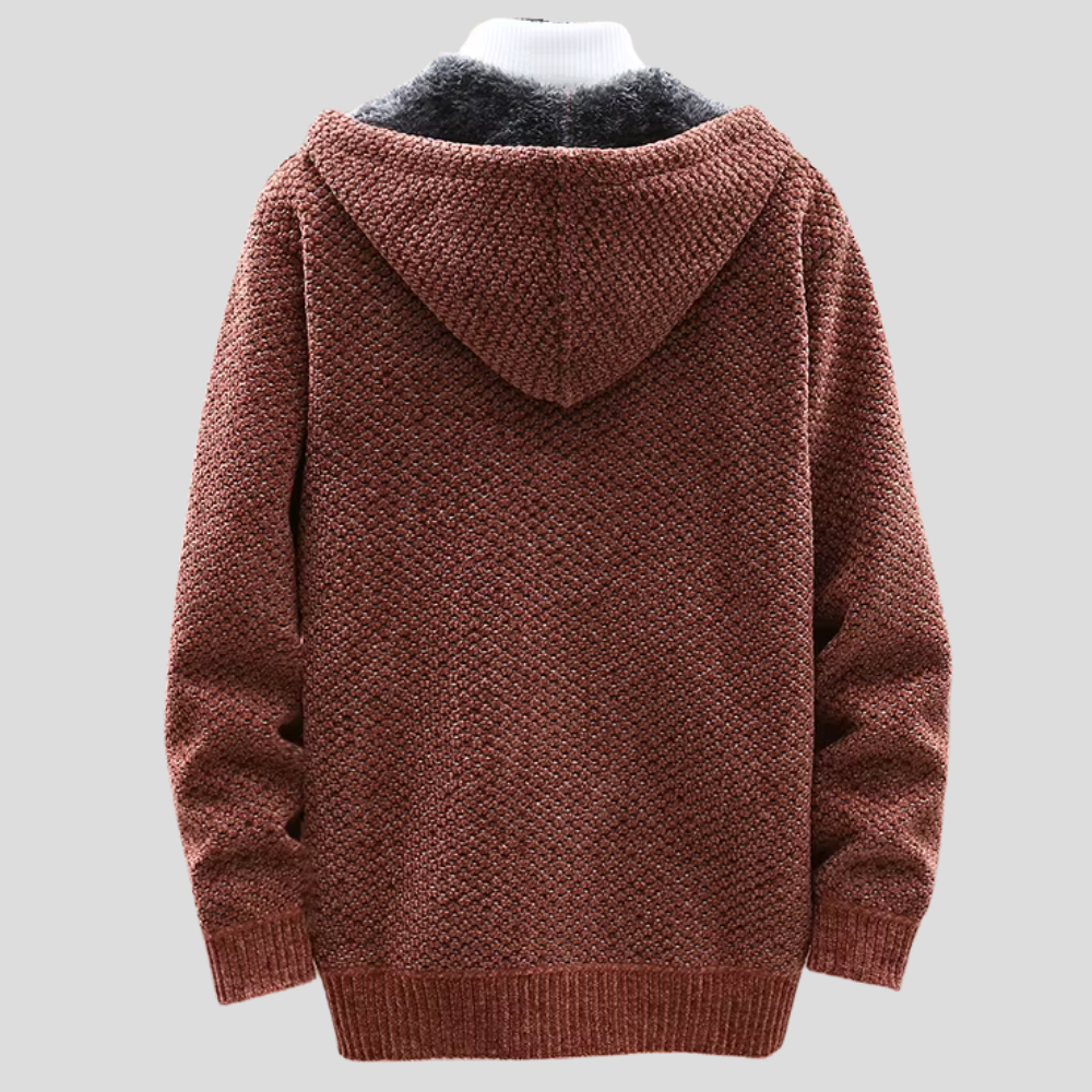 Talia | Textured Knit Fleece Hoodie