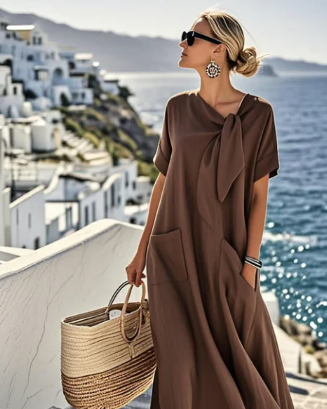Talia | Breezy Linen Dress With Pockets