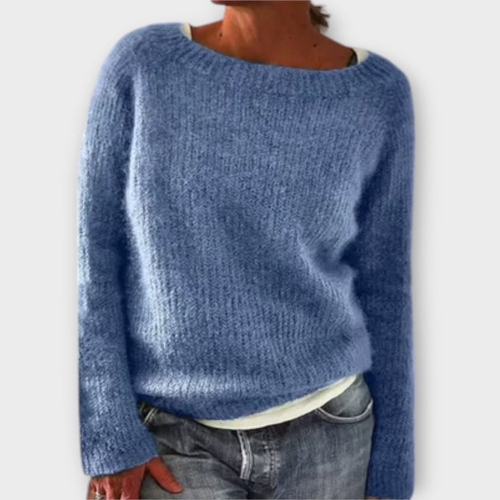 Talia | Solid Color Knit Sweater