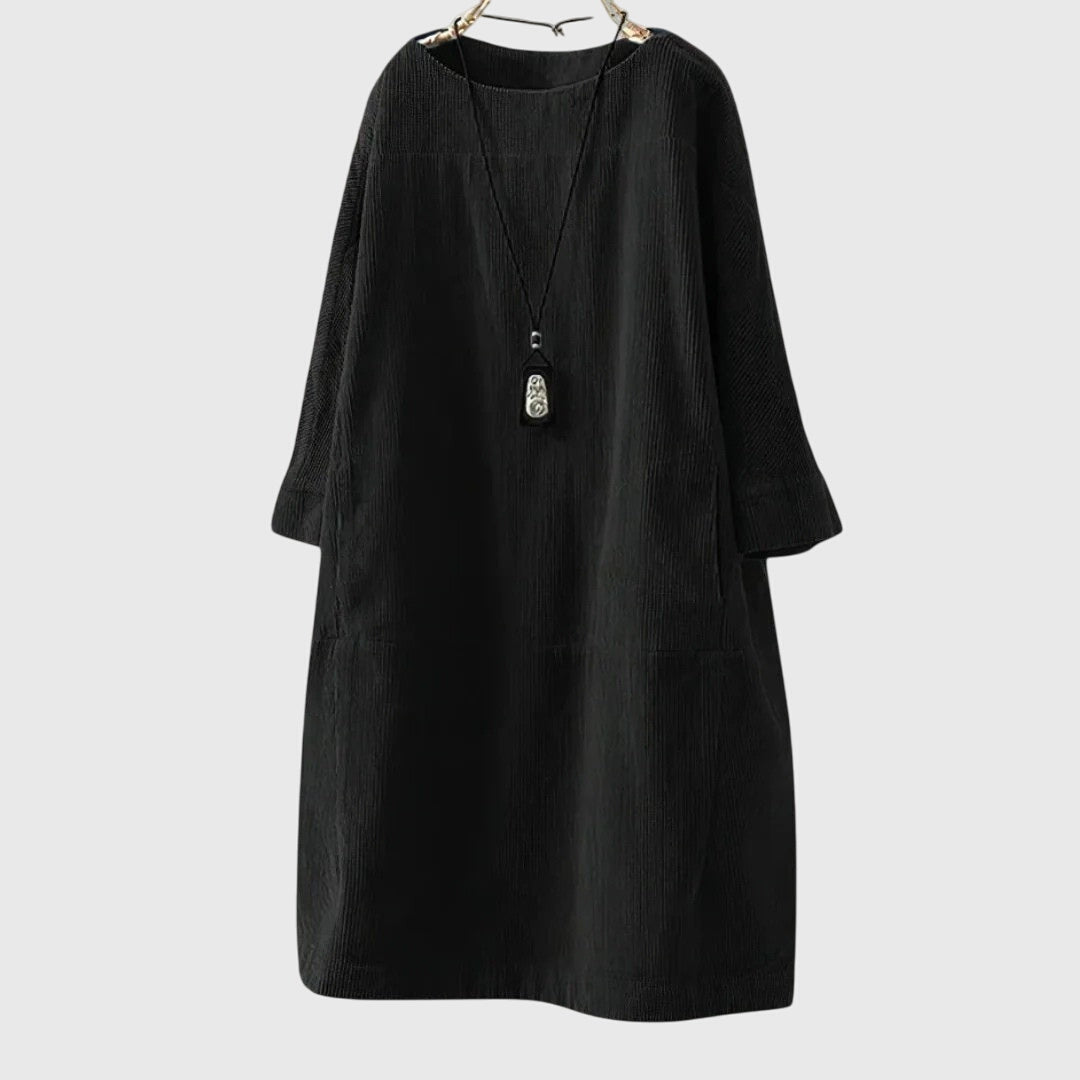 Talia | Relaxed Corduroy Midi Dress