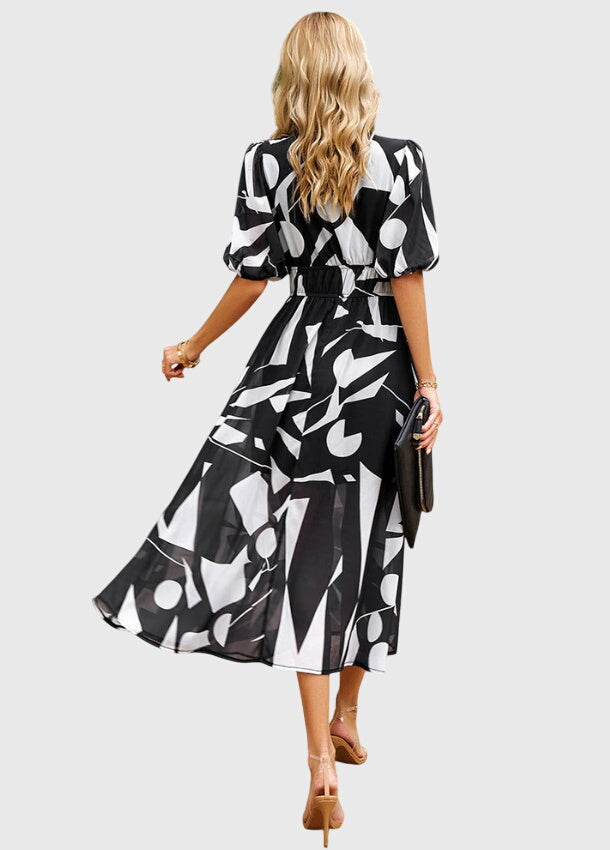 Talia | Flattering Floral Midi Dress