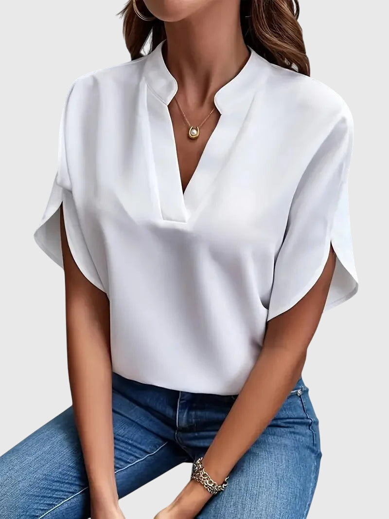 Talia | Soft and Elegant V-Neck Shirt