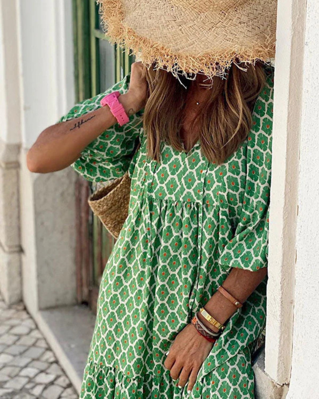 Talia | Puff Sleeve Tiered Maxi Dress